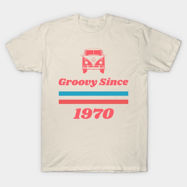 Groovy Since 1970 T-Shirt by v55555